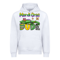 White mardi gras dude alligator olivia Urban Hoodie - OliviaCreatesArt