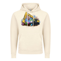 Vintage Artic easter excavator gnome egg leopard Vintage Hoodie - Artiststas