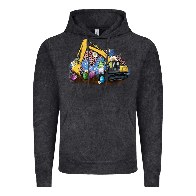 Easter Excavator Gnome Egg Leopard Vintage Hoodie by Artiststas | Teevron