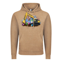 Vintage Coffee easter excavator gnome egg leopard Vintage Hoodie - Artiststas