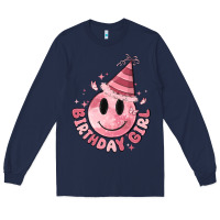 Navy birthday girl Long Sleeve Tee - MaliasSmallBusiness