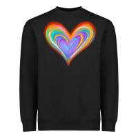 Black Watercolor Pride Heart Heavyweight Sweatshirt - Jasminsmagicworld