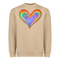 Watercolor Pride Heart Heavyweight Sweatshirt | Teevron