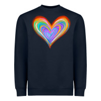 Navy Watercolor Pride Heart Heavyweight Sweatshirt - Jasminsmagicworld