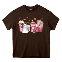 Chocolate Brown wedding bride coffee cups Heavy Core Tee - Zillion Design Studio
