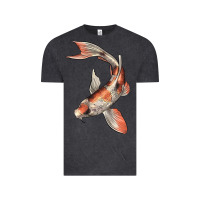 Vintage Black Koi Fish Vintage Tee - LillyAllenDesigns