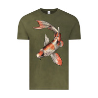 Vintage Olive Koi Fish Vintage Tee - LillyAllenDesigns