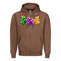 Chestnut mardi gras bead dogs Zipper Hoodie - LillyAllenDesigns