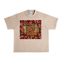 French Oak Christmas highland cow with candy canes Urban Heavy Tee - BarkalooDesign