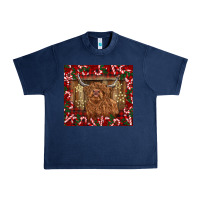 Navy Christmas highland cow with candy canes Urban Heavy Tee - BarkalooDesign