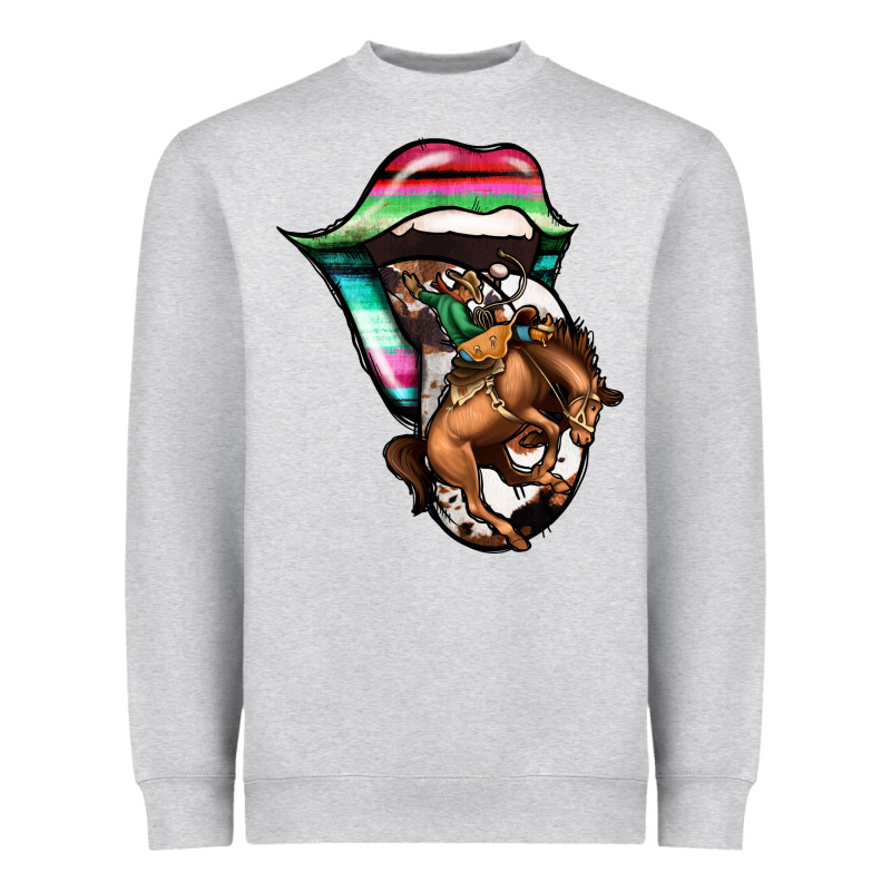 Serape Cowboy Tongue Heavyweight Sweatshirt by Jasminsmagicworld | Teevron