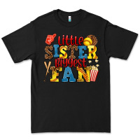 Black little sister biggest fan softball Premium Tee - AdoDesignShop