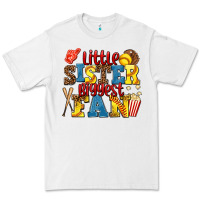 White little sister biggest fan softball Premium Tee - AdoDesignShop