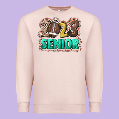 2023 Senior Football Premium Sweatshirt Designed By Nancycooperartshop