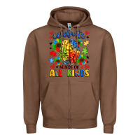 Chestnut celebrate neurodiversity Zipper Hoodie - LillyAllenDesigns