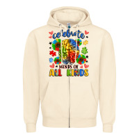 Sandshell celebrate neurodiversity Zipper Hoodie - LillyAllenDesigns
