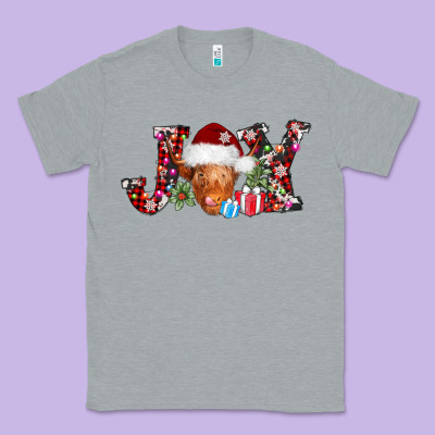 Joy Christmas Heifer Classic Tee Designed By Adodesignshop