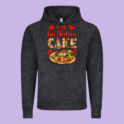 Best Birthday Cake Pizza Vintage Hoodie Designed By Adodesignshop