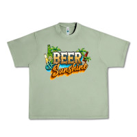 Oil Green Beer and sunshine Urban Heavy Tee - NancyCooperArtShop