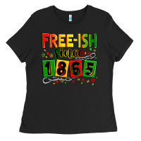 Black free ish since 1865 Ladies Tee - Zillion Design Studio