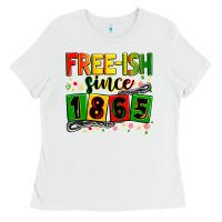 White free ish since 1865 Ladies Tee - Zillion Design Studio