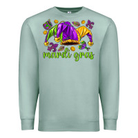 Seafoam Mardi Gras with jester Premium Sweatshirt - NancyCooperArtShop