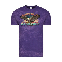 Cloud Purple legendary born free eagle Vintage Tee - NancyCooperArtShop