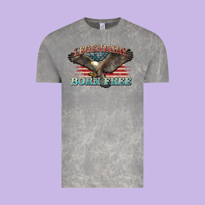 Legendary Born Free Eagle Vintage Tee Designed By Nancycooperartshop