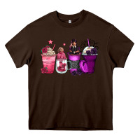 Chocolate Brown wednesday and enid coffee cups Heavy Core Tee - Zillion Design Studio