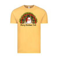 Vintage Mustard merry christmas y'all santa rainbow Vintage Tee - AdoDesignShop