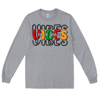 Heather Grey black history vibes Long Sleeve Tee - MaliasSmallBusiness