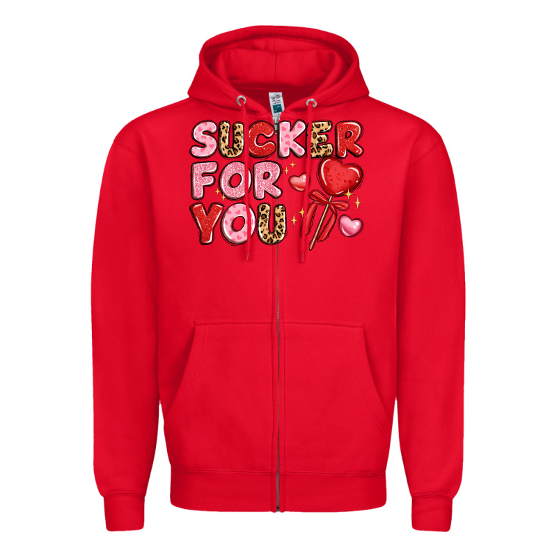 Lovethemed Typography With Heart Lollipop Zipper Hoodie by LillyAllenDesigns | Teevron
