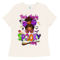 Bone Thick Thighs Spooky Vibes Ladies Tee - texasbilliewilder