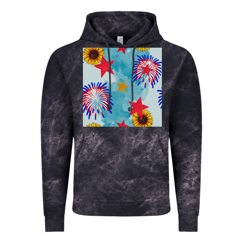 Patriotic Fireworks And Sunflower Vintage Hoodie by BundleAndBundleShop | Teevron