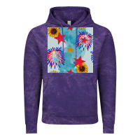 Cloud Purple patriotic fireworks and sunflower Vintage Hoodie - BundleAndBundleShop