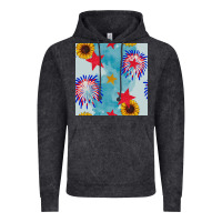 Vintage Black patriotic fireworks and sunflower Vintage Hoodie - BundleAndBundleShop