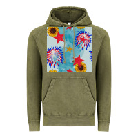 Vintage Olive patriotic fireworks and sunflower Vintage Hoodie - BundleAndBundleShop
