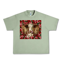 Oil Green christmas heifer with candy canes Urban Heavy Tee - BarkalooDesign