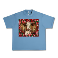 Pebble Blue christmas heifer with candy canes Urban Heavy Tee - BarkalooDesign