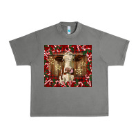 Christmas Heifer With Candy Canes Urban Heavy Tee | Teevron