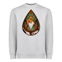 Heather Grey aztec bullskull teardrop earrings Heavyweight Sweatshirt - Jasminsmagicworld