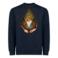 Navy aztec bullskull teardrop earrings Heavyweight Sweatshirt - Jasminsmagicworld