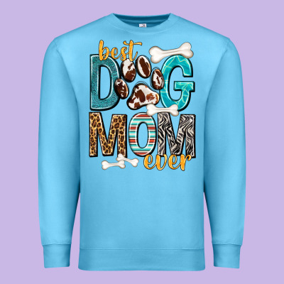 Best Dog Mom Ever Premium Sweatshirt Designed By Texasbilliewilder