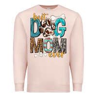 Pale Pink Best Dog Mom Ever Premium Sweatshirt - texasbilliewilder
