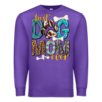 Purple Best Dog Mom Ever Premium Sweatshirt - texasbilliewilder