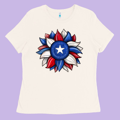 Sunflower Texas Flag 2 Ladies Tee Designed By Jahusdesignshop