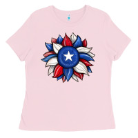 Bubblegum Pink sunflower texas flag 2 Ladies Tee - JahusDesignShop