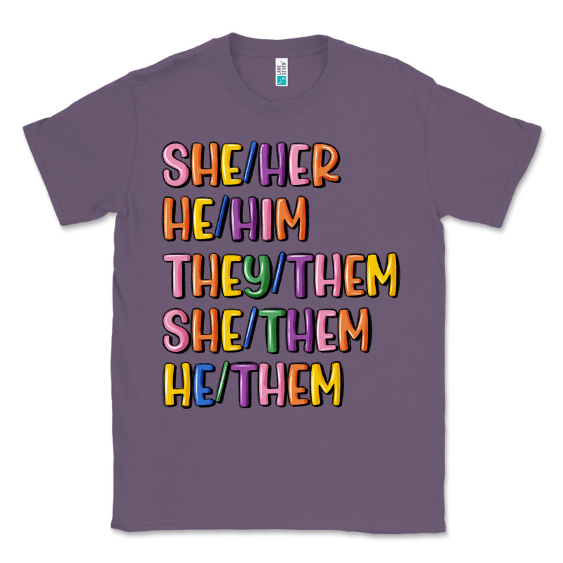 Lgbtq Pronouns Classic Tee by MaliasSmallBusiness | Teevron
