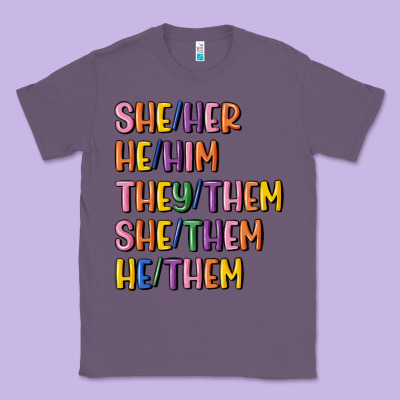 Lgbtq Pronouns Classic Tee Designed By Maliassmallbusiness