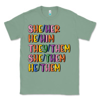 Sage lgbtq pronouns Classic Tee - MaliasSmallBusiness